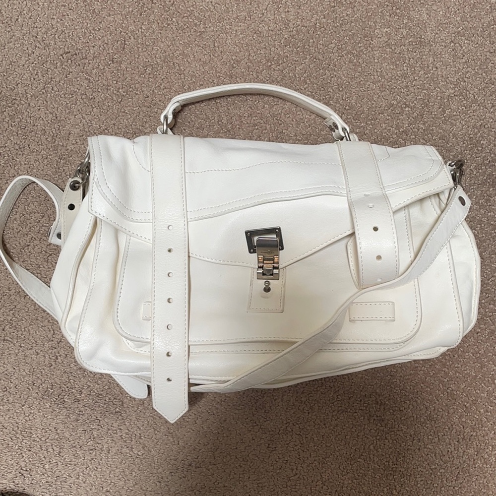 Proenza Schouler Lambskin PS1 Medium White